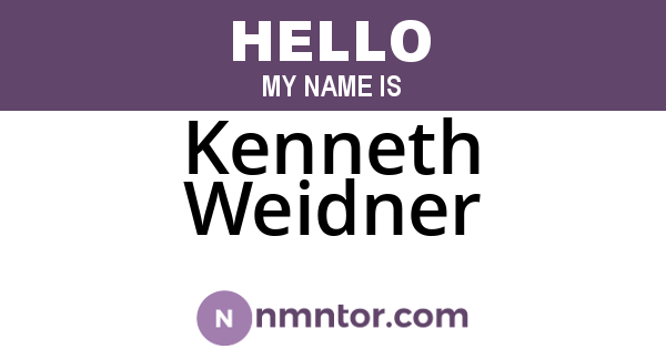 Kenneth Weidner