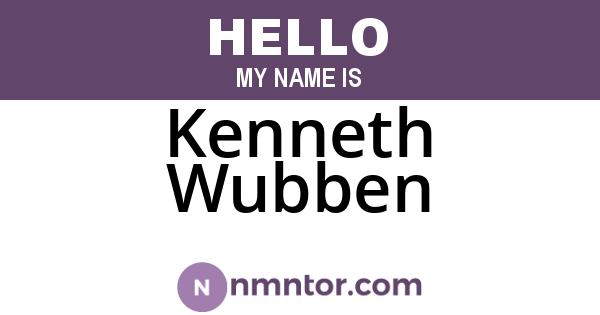 Kenneth Wubben