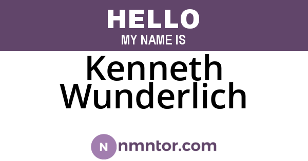 Kenneth Wunderlich