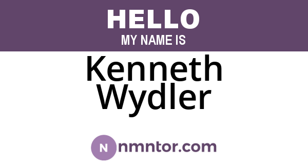 Kenneth Wydler