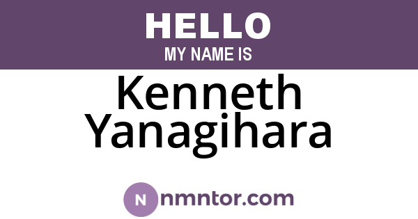 Kenneth Yanagihara
