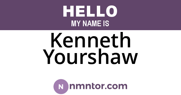 Kenneth Yourshaw
