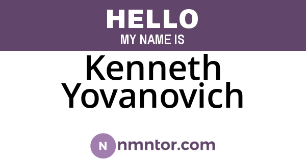 Kenneth Yovanovich