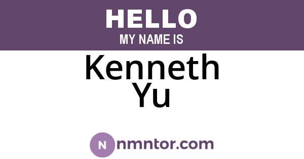 Kenneth Yu