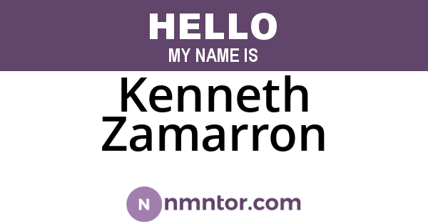 Kenneth Zamarron