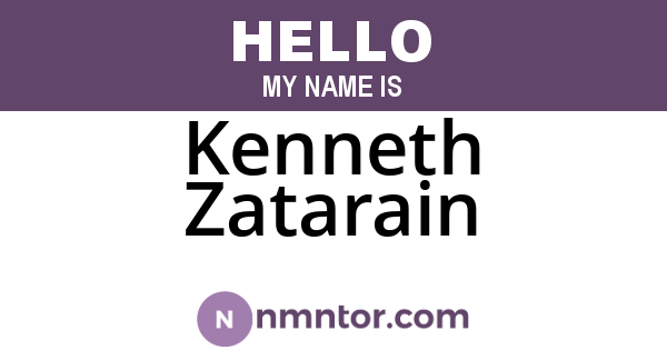 Kenneth Zatarain