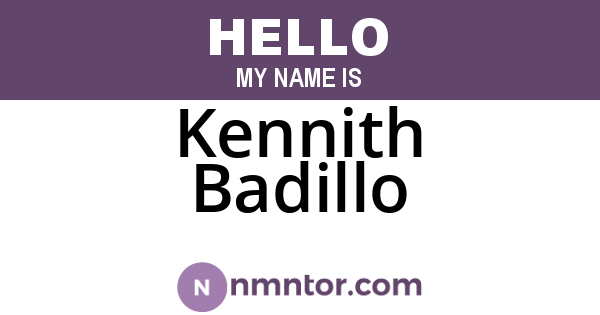 Kennith Badillo
