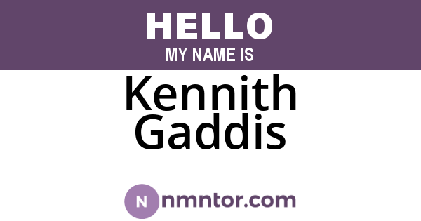 Kennith Gaddis
