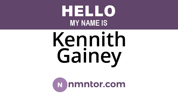 Kennith Gainey