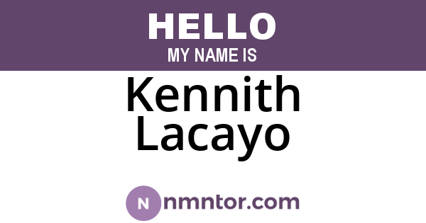 Kennith Lacayo