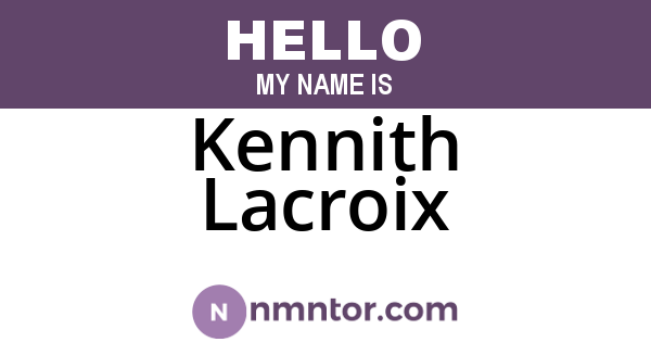 Kennith Lacroix