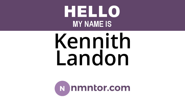 Kennith Landon