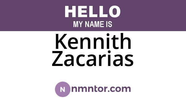 Kennith Zacarias