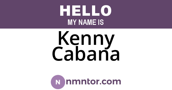 Kenny Cabana