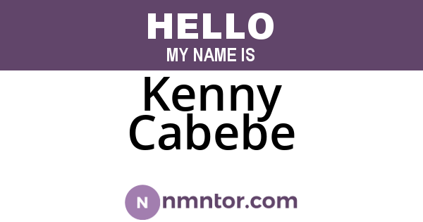 Kenny Cabebe