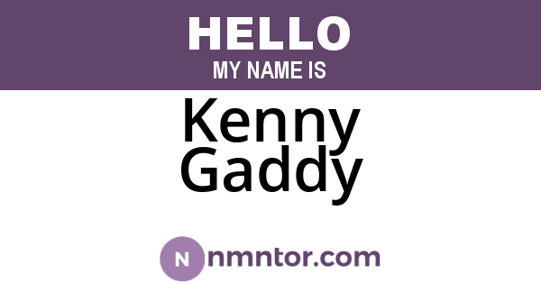 Kenny Gaddy