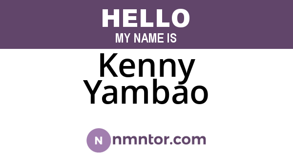 Kenny Yambao