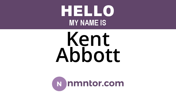 Kent Abbott