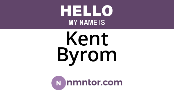 Kent Byrom