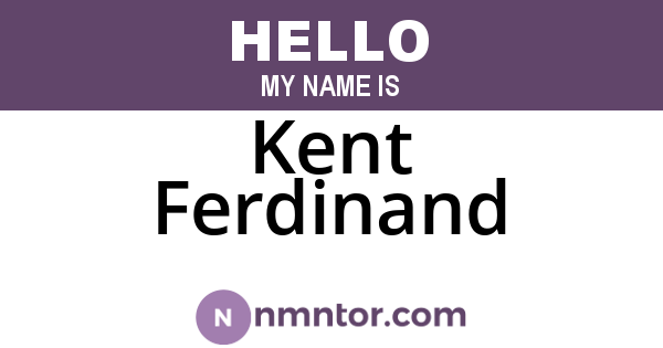 Kent Ferdinand