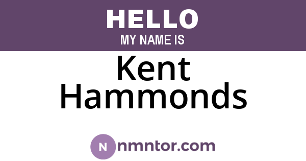 Kent Hammonds