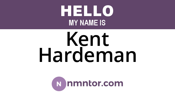 Kent Hardeman