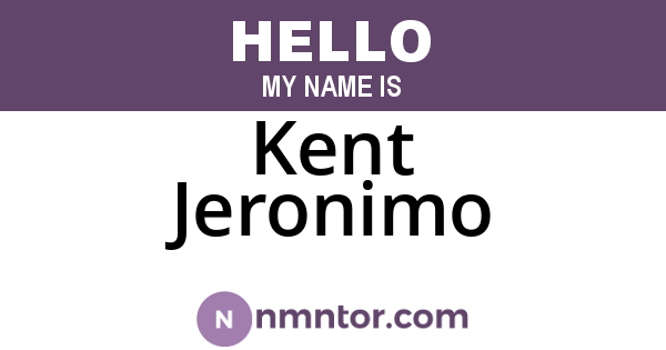Kent Jeronimo
