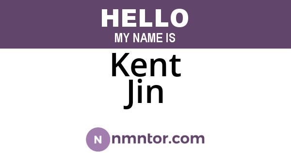 Kent Jin