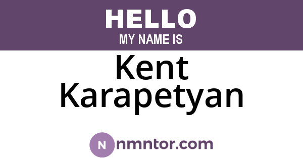Kent Karapetyan