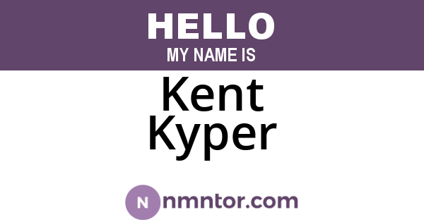 Kent Kyper