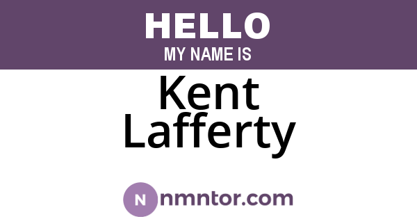 Kent Lafferty