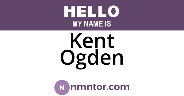 Kent Ogden