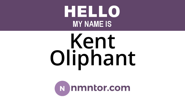 Kent Oliphant