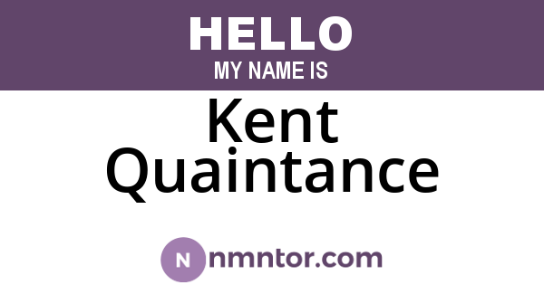 Kent Quaintance