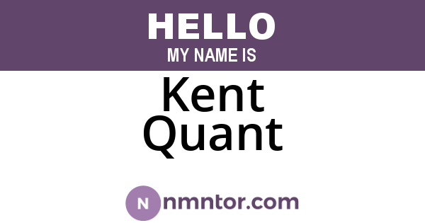 Kent Quant