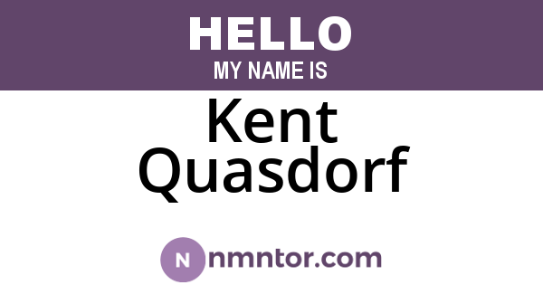 Kent Quasdorf
