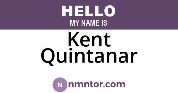 Kent Quintanar