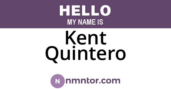 Kent Quintero