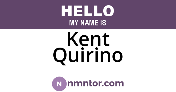 Kent Quirino