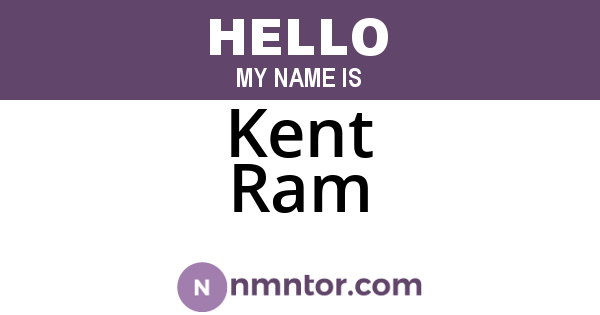 Kent Ram