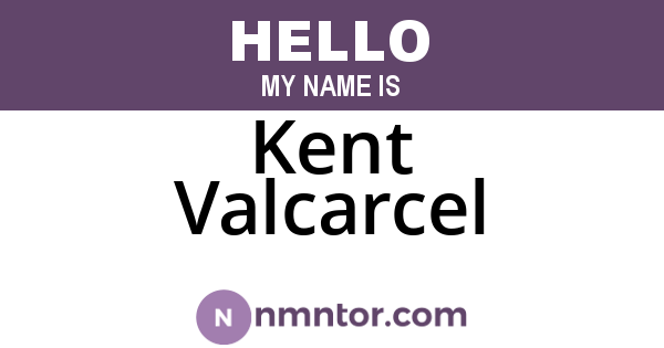 Kent Valcarcel