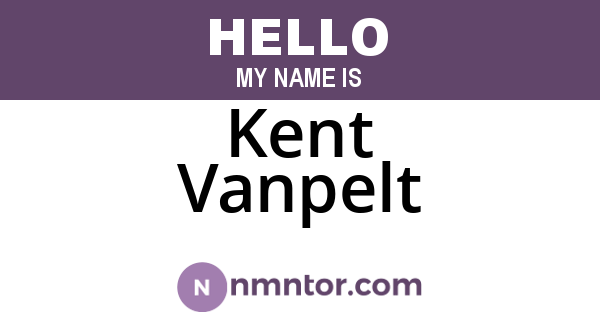 Kent Vanpelt