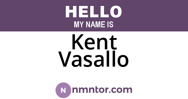 Kent Vasallo