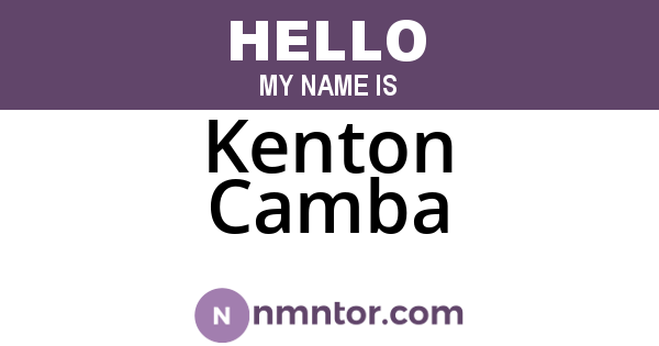 Kenton Camba