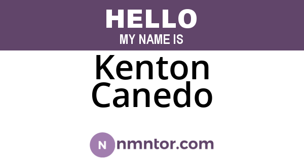 Kenton Canedo