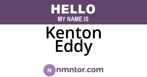 Kenton Eddy