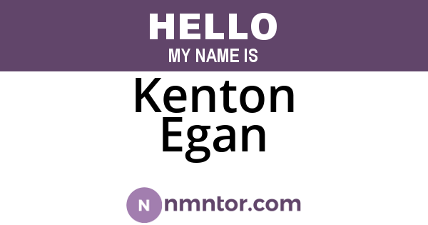Kenton Egan