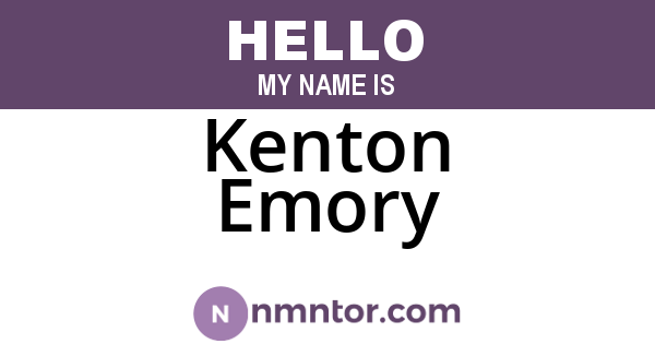 Kenton Emory