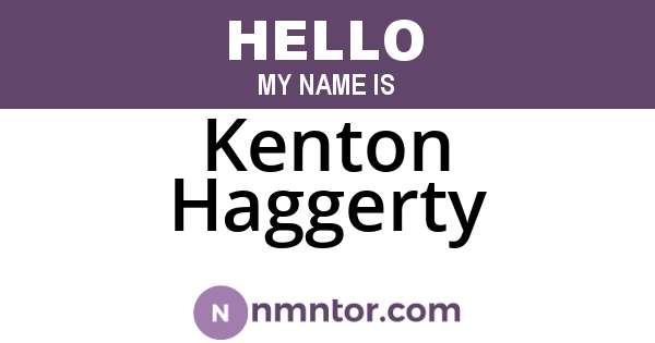 Kenton Haggerty