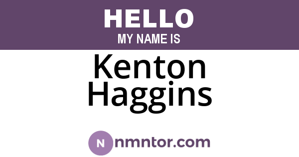 Kenton Haggins